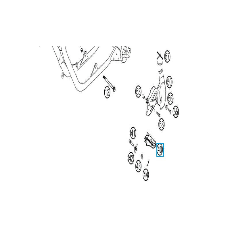 47103040000  Μαρσπιέ Οδηγού Αριστερό KTM EXC '00-'02 SX '00-'13