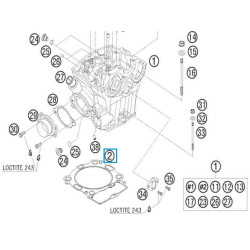 77330036000  Cylinder Head Gasket KTM SX-F 450 '07-'12 SMR-450 '07-'12