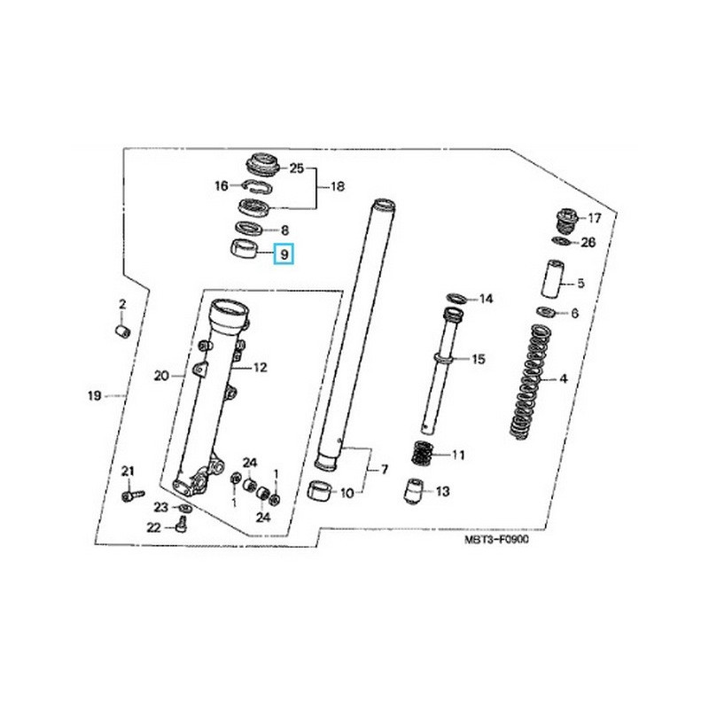 51414MAZ003  Κουζινέτο Εμπρός Ανάρτησης Honda XL-1000V Varadero 