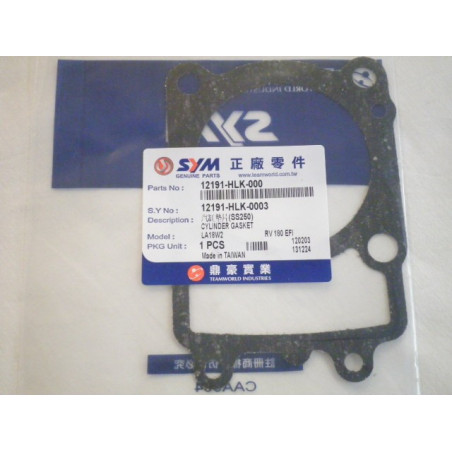 12191HLK000  Cylinder Base Gasket Sym Joyride-200 EFI HD-200 EFI