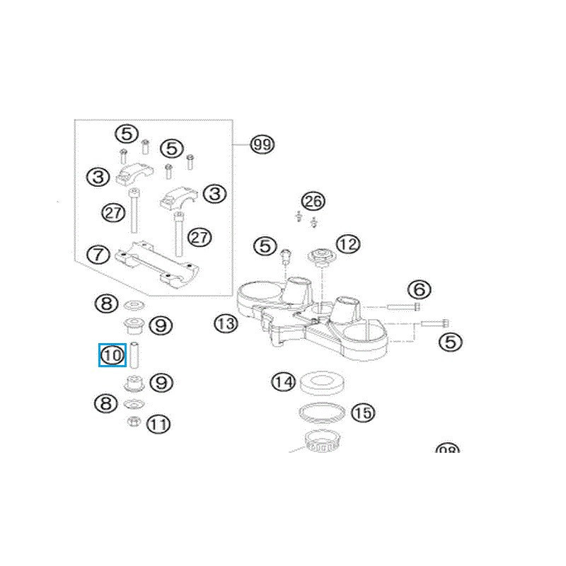 61001041000 Spacer Tube KTM Duke 690