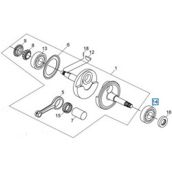 91002H9A000  Crankshaft Bearing Left Sym Joyride-200 EFI HD-200 EFI 