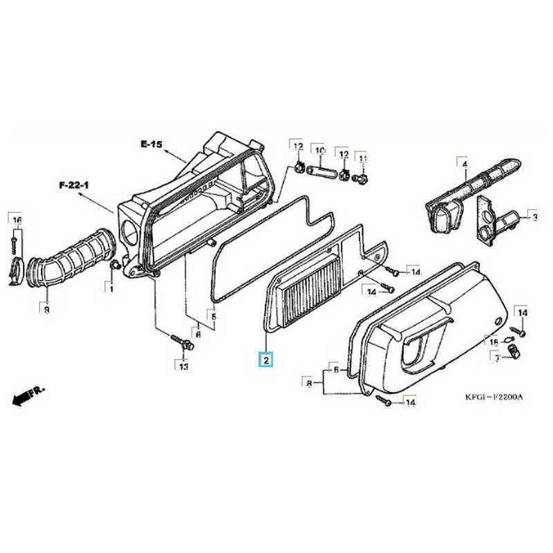 17210KFG010  Φίλτρο Αέρος Honda FES-250 Foresight 