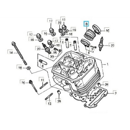 16211MY1000  Insulator Carburetor Honda XRV-750 Africa Twin '93-'00 