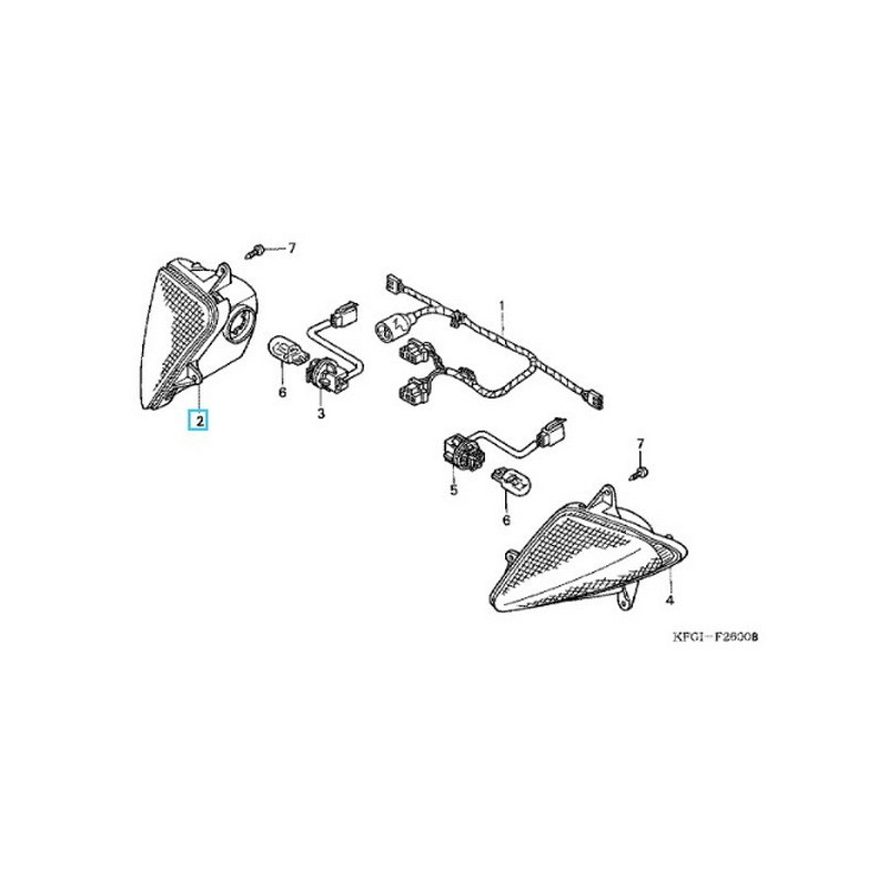 33405KEY900  Φλας Εμπρός Δεξιό Honda FES-250 Foresight '00-'01