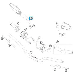 61112041000  Review Mirror Right KTM Duke 690 