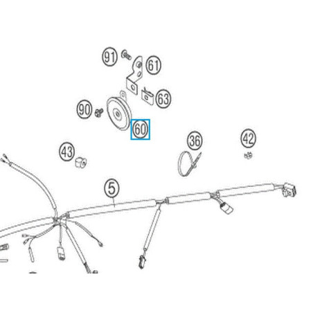 50311060200  Κόρνα 12V KTM EXC '08-'14 EXC-F '06-'14