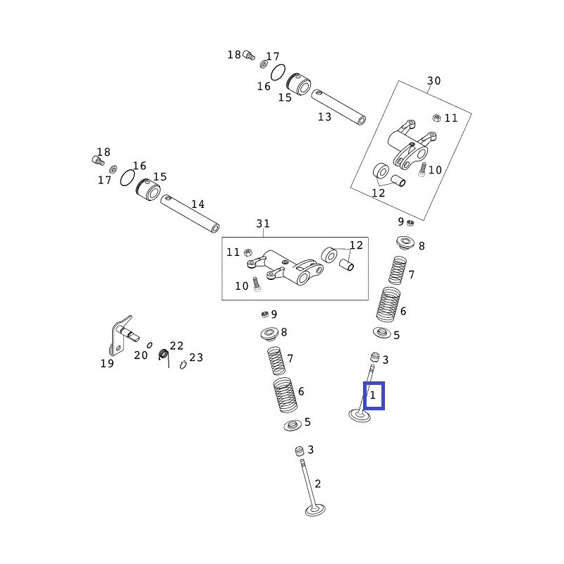 59036030000  Valve Intake KTM EXC-400-450-520-525