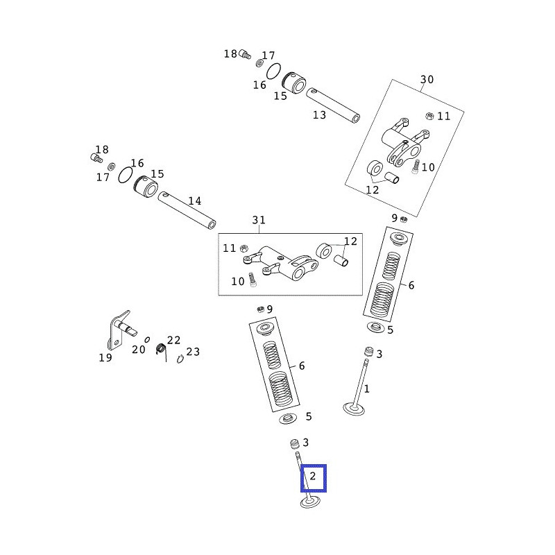 59036031000  Βαλβίδα Εξαγωγής KTM EXC-400-450-520-525