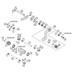 54734031000  Πετάλ Ταχυτήτων KTM EXC/SX