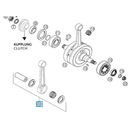 54830015144  Connecting Rod Repair Kit KTM EXC-250/300 .03-'14 SX-250 '03-'14